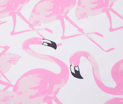 Watercolor Flamingo Fabric Tablecloth, (60