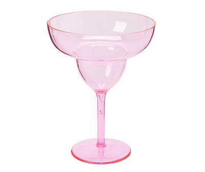 Pink Plastic Margarita Glass, 24 Oz.