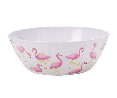 Tropical Flamingo Melamine Salad Bowls, 4-Pack