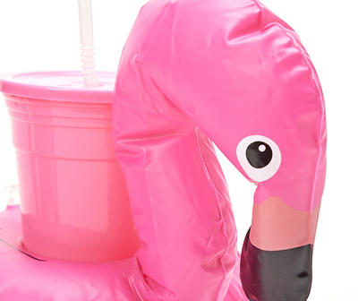 Party Cup & Inflatable Flamingo Drink Holder Set