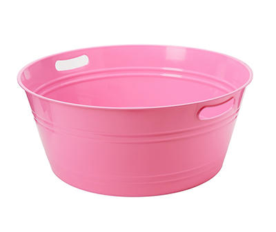 19.5" Pink Plastic Party Tub