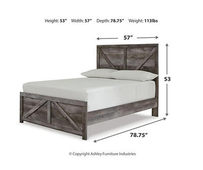 Signature Design By Ashley Wynnlow Full Crossbuck Panel Bed