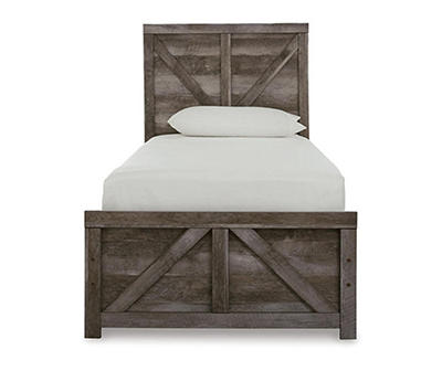 Signature Design By Ashley Wynnlow Twin Crossbuck Panel Bed