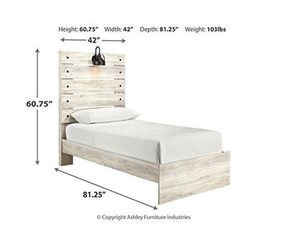 Signature Design By Ashley Cambeck Twin Panel Bed with Light