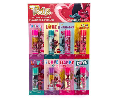Valentines Tear & Share Flavored Lip Balms, 8-Pack