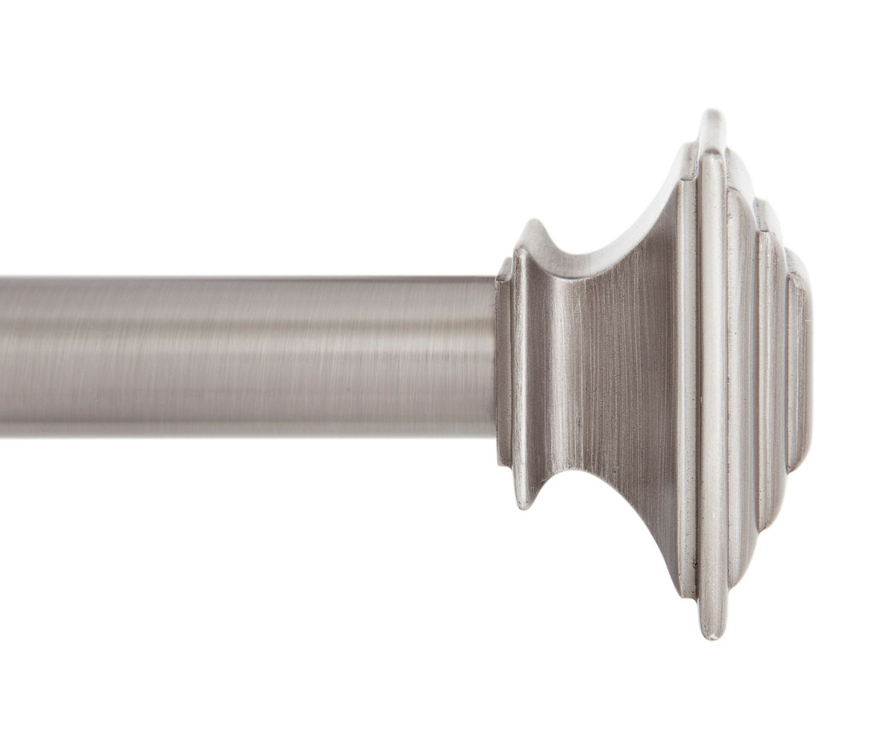 Mission Pewter 1" Adjustable Curtain Rod, (48"-86")
