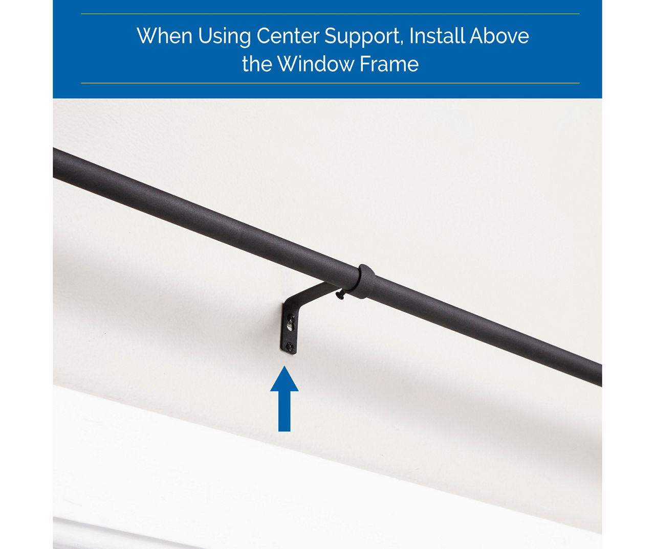 Bronn Matte Black 3/4" Wrap Adjustable Curtain Rod, (36"-66")
