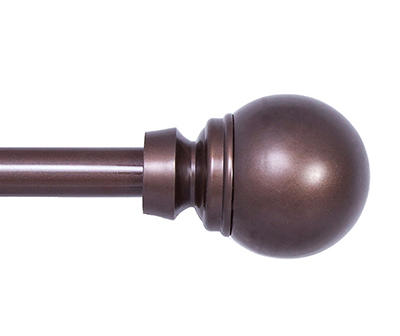 Mae Chocolate 5/8" Adjustable Curtain Rod, (90"-130")