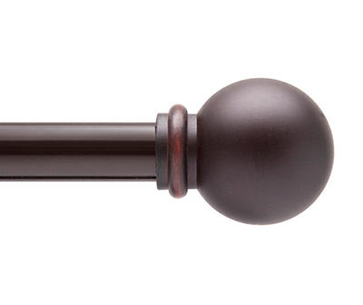 Chelsea Weathered Brown 5/8" Adjustable Curtain Rod, (28"-48")
