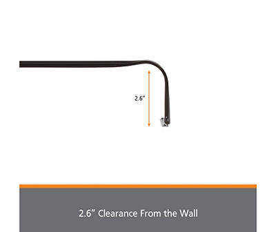 Fast Fit Espresso 2-Piece Adjustable Tension Curtain Rod Set, (28"-48")