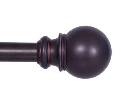 Bryce Oil-Rubbed Bronze 3/4" Adjustable Curtain Rod, (66"-120")