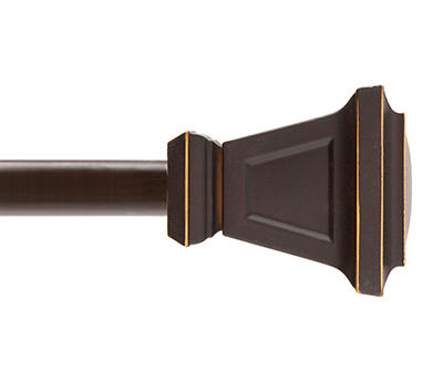 Seville Oil-Rubbed Bronze 5/8" Adjustable Curtain Rod, (48"-86")
