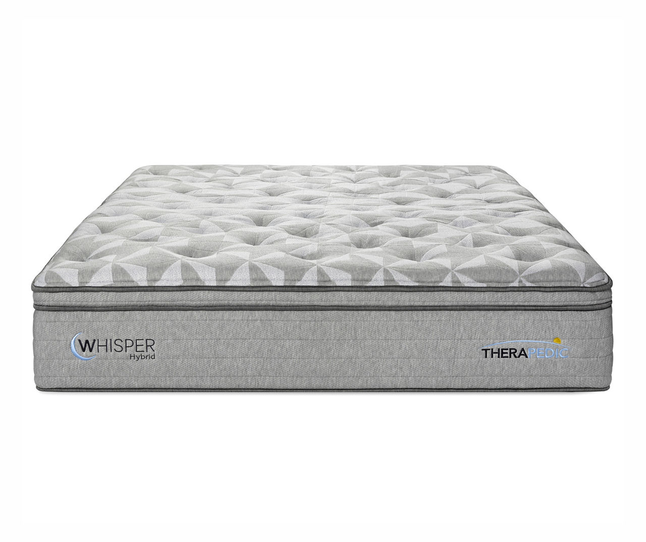 Therapedic 14 Whisper Queen Plush Pillow Top Hybrid Mattress In A Bed Big Lots