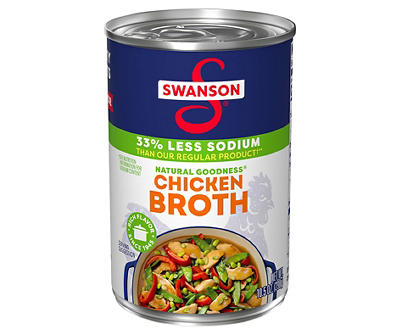 Swanson Natural Goodness 33% Less Sodium Chicken Broth, 10.5 oz can