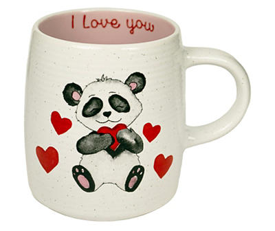 "Love You" Pink & Red Panda Mug, 18 oz.