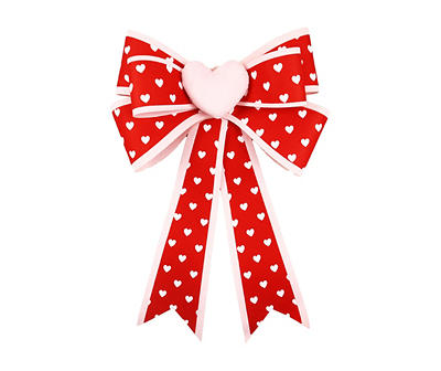 Red & Pink Heart Decorative Bow