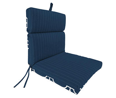 Fandango Navy Quatrefoil Reversible Outdoor Chair Cushion