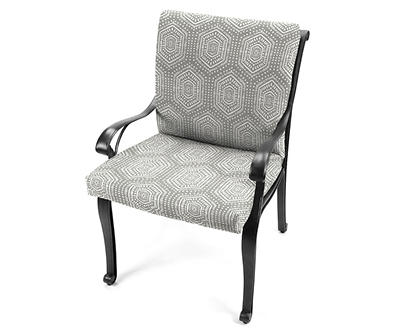 Chet Titanium Gray Geometric Outdoor Chair Cushion