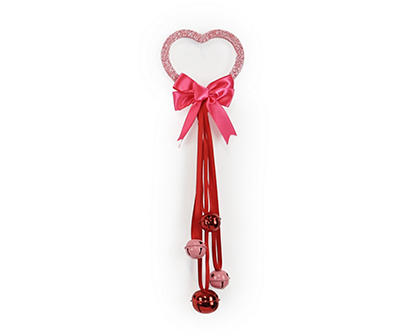 Pink Heart & Bell Hanging Decor