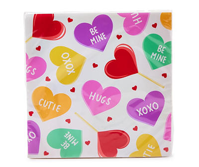 Candy Heart & Lollipop Paper Lunch Napkins, 20-Count