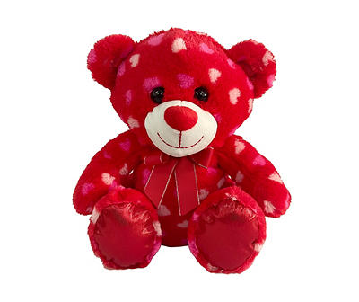 Red Heart Sitting Bear Plush