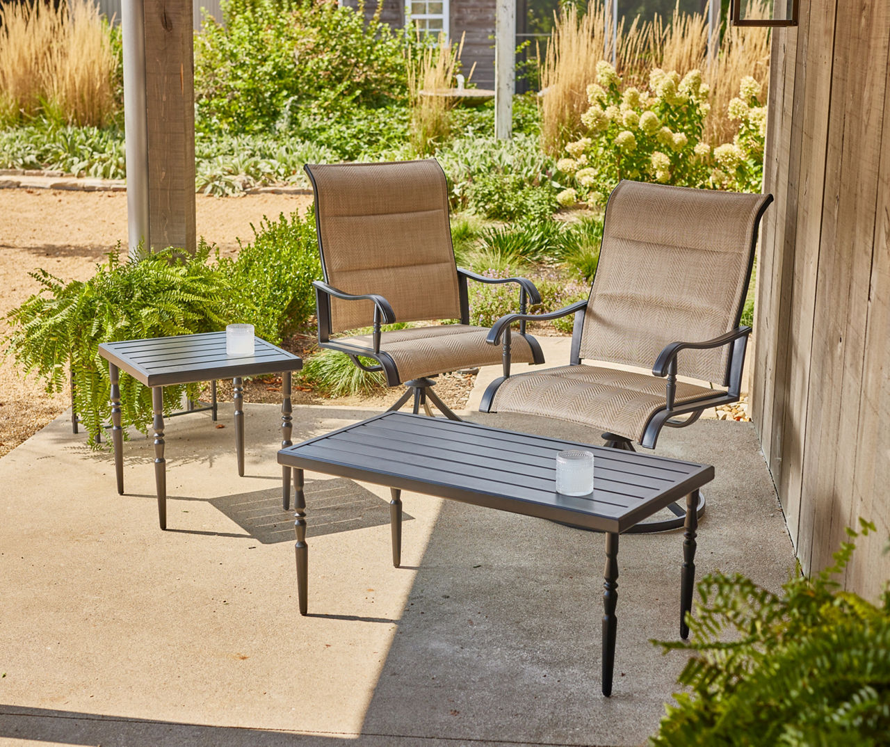 Beige discount patio chairs