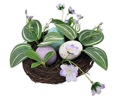 Egg & Floral Nest Tabletop Decor