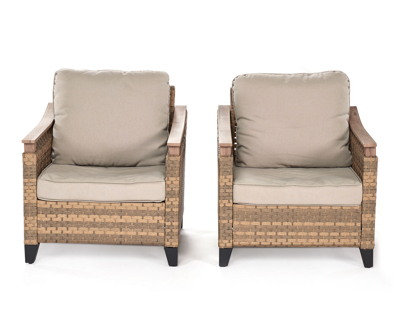 Tan wicker patio online chairs