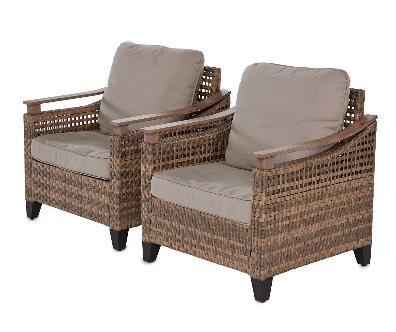 Tan wicker patio discount chairs