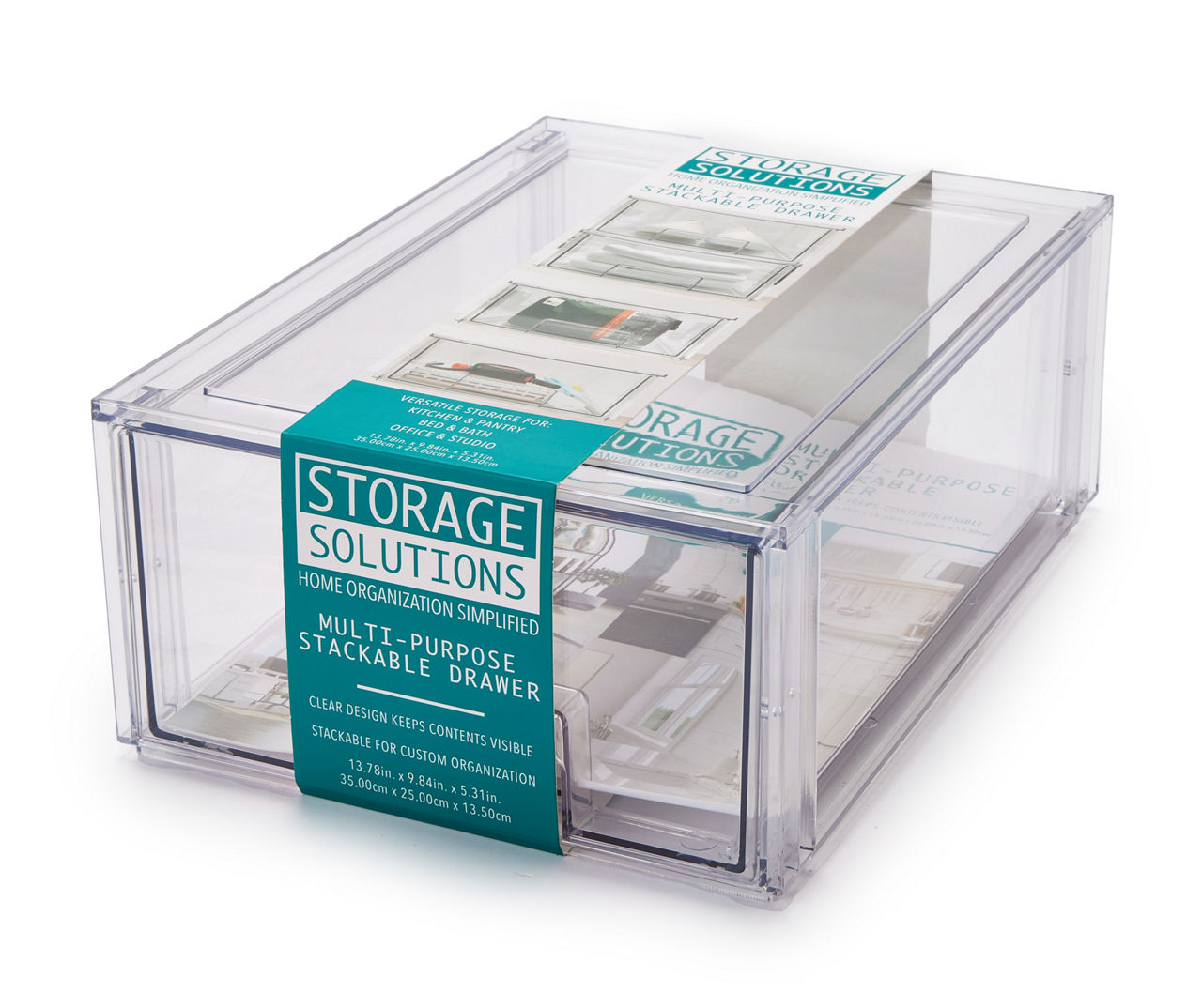 S Household Plastic Transparent Stackable Drawer Storage Box