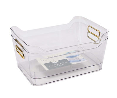 Clear Acrylic Open Storage Bins, 2-Pack