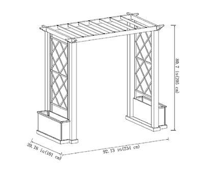 White Metal Pergola Roof & Panels, (Box 2 of 2)