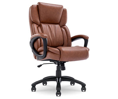 Garret Cognac Bonded Leather Executive Office Chair