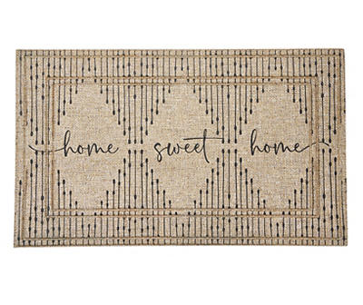 Soho "Home Sweet Home" Beige Geo Doormat
