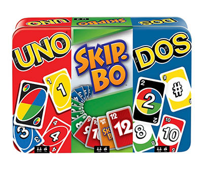UNO, DOS, Skip-Bo Card Game Bundle