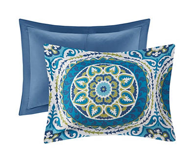 Nepal Blue Medallion King 9-Piece Comforter Set