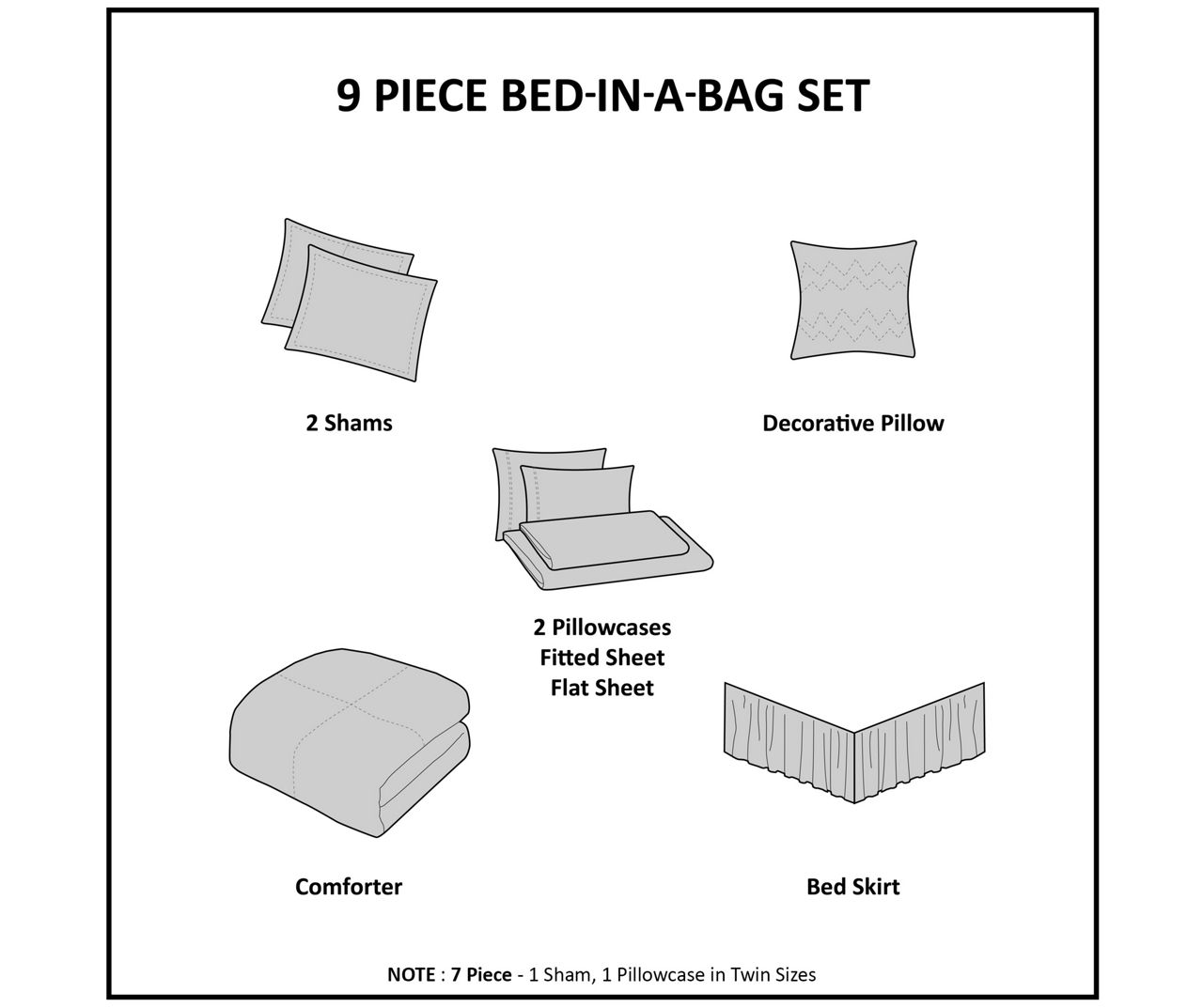 Seth Aqua & Gray Paint Stroke California King 9-Piece Comforter Set