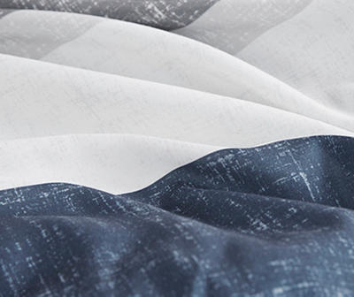 Ryder Blue & Gray Stripe California King 7-Piece Comforter Set