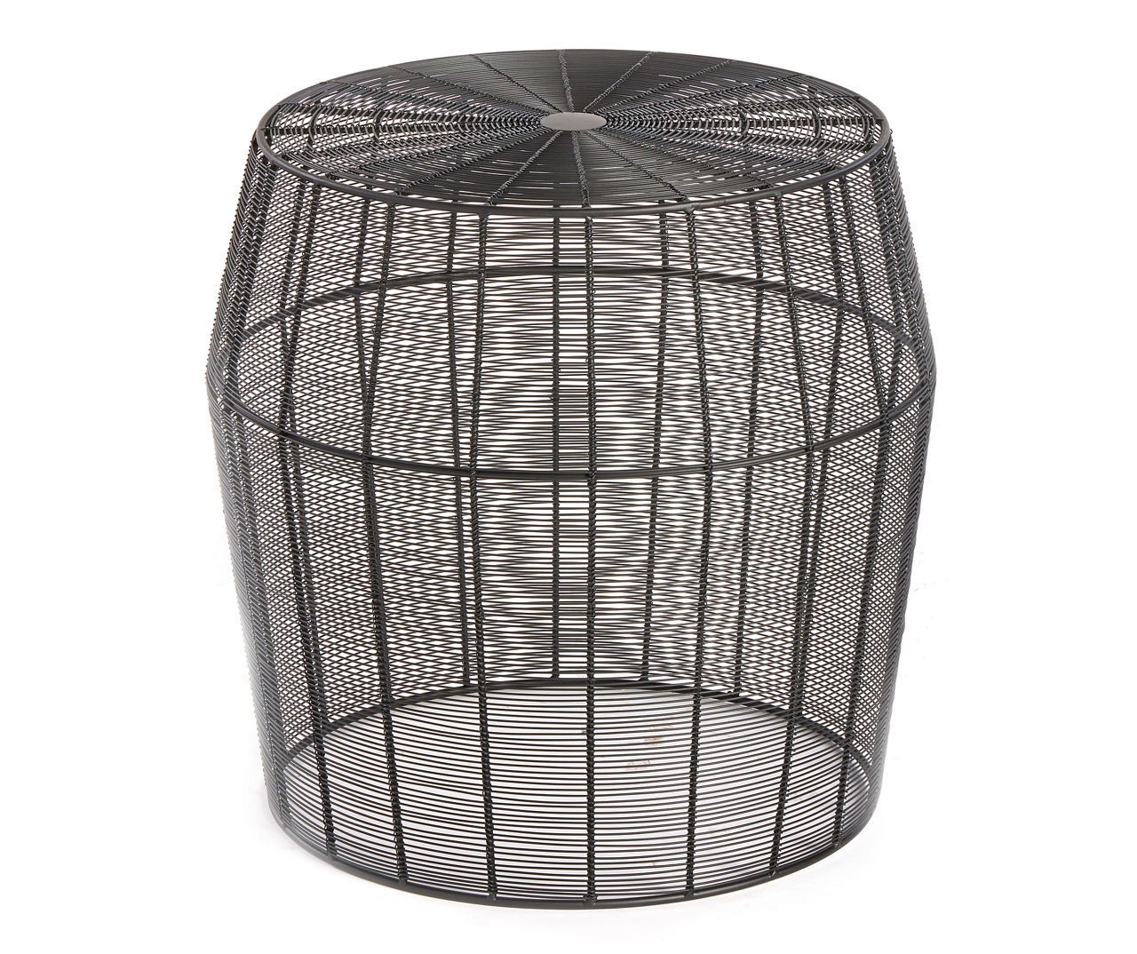 Black Wire Metal Drum Garden Table Big Lots