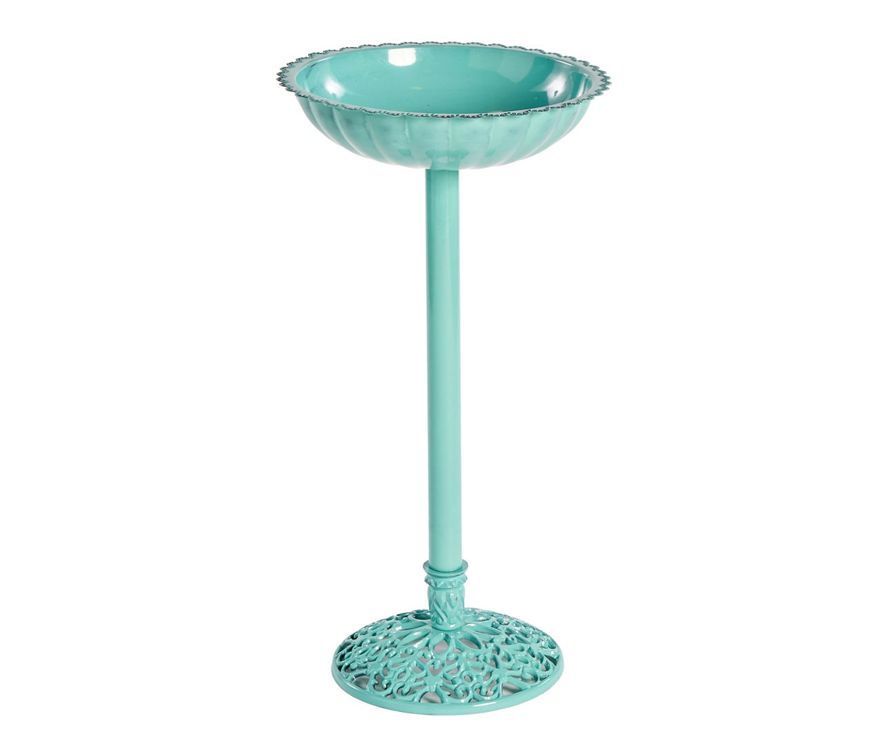 Real Living Aquamarine Metal Bird Bath Big Lots