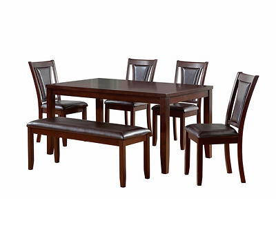 Harlow 6-Piece Dining Set with Bench