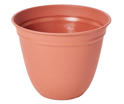 15.8" Dusty Sunset Bell Resin Planter with Tray