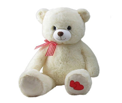 Cream Valentine's Bear Plush
