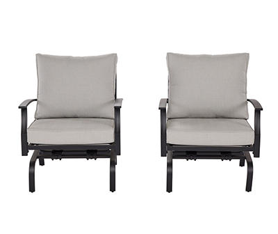 Bel Air Metal Cushioned Patio Rocker Lounge Chairs, 2-Pack
