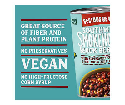 Serious Bean Co Southwest Smokehouse Black Beans, 15.5 Oz.