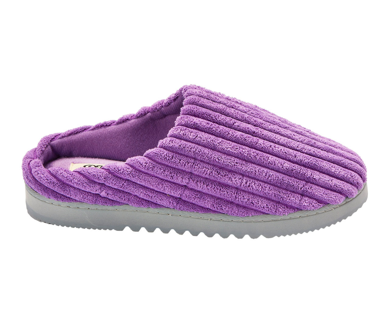 DF by Dearfoams Women s L Smokey Purple Ribbed Terry Clog Slippers Big Lots