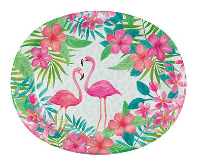 Flamingo Tropics Paper Platter Plates, 10-Pack