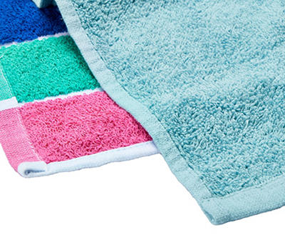 Tropicoastal Stillwater Blue Sun Mandala 2-Piece Hand Towel Set