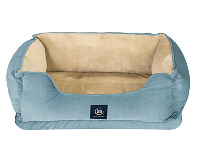 Blue Orthopedic Foam Cuddler Pet Bed, (24" x 34")