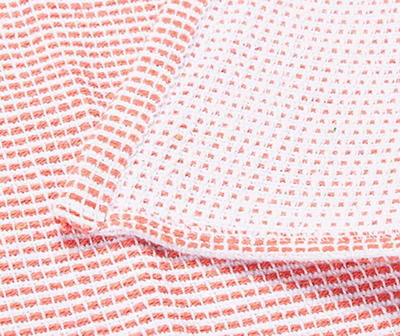 Pink & White Woven Stripe Layering Accent Mat